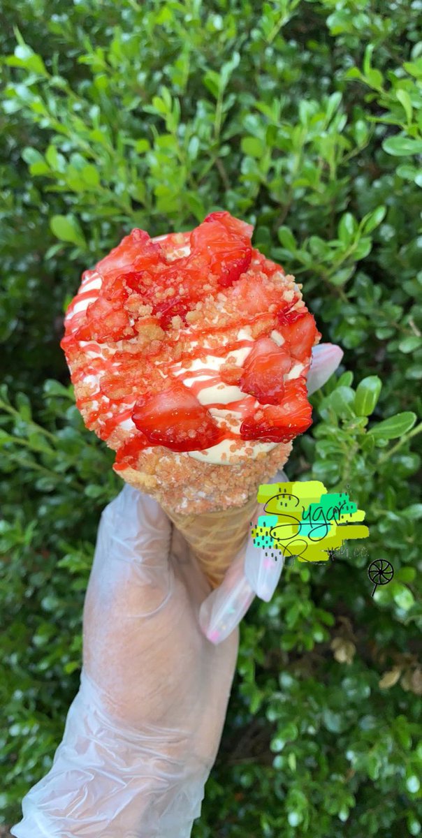 SRushco's tweet photo. 🚨New item alert 🚨 
STRAWBERRY SHORTCAKE CHEESECAKE STUFFED CONE 🍓🍰 on sale for $8.

Place your orders now!

#strawberryshortcakecheesecake #cheesecakestuffedcone #dmv #woodbridge #sugarrushco https://t.co/wouTOVSPms