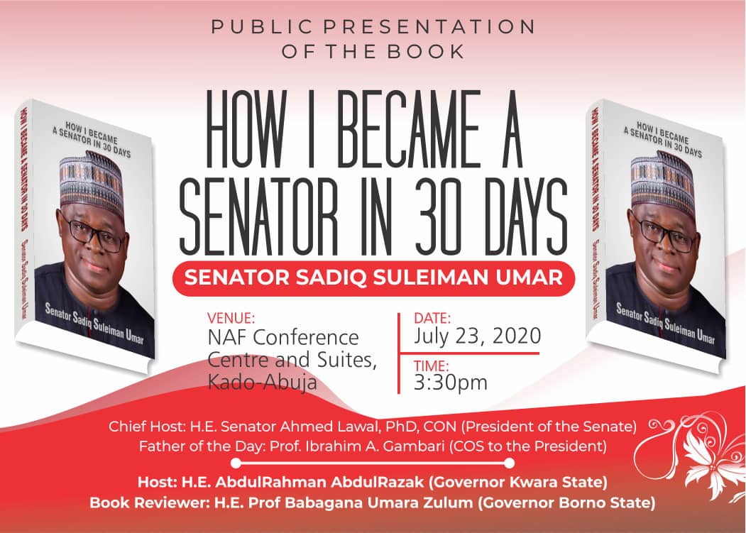Sen_SadiqUmar's tweet photo. To ensure we all participate please kindly join the live update and live streaming on my Facebook page and Twitter page @Sen_SadiqUmar  #HowIBecameASenatorIn30Days https://t.co/Xm82nND9JB