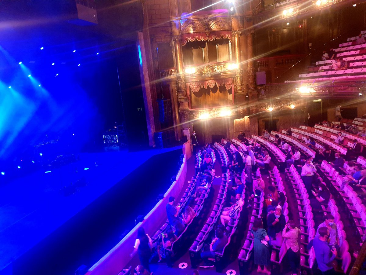 londontheatrer1's tweet photo. The first social distancing indoor show since March in London is about to start. 
Good luck, everyone. https://t.co/teq5WHKT2j