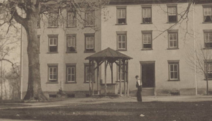 Between 1795 & 1900 at least 4 other wells were dug at the center of campus, each covered by simple wooden well houses like this. So why was this one chosen to become a symbol? Basically because a UNC president got tired of looking at it outside his office window.