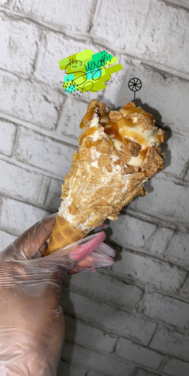 SRushco's tweet photo. 🚨New item alert 🚨 
Cinnamon toast crunch Carmel CHEESECAKE STUFFED CONE on sale for $8.

Place your orders now!

#cinnamontoastcrunchcarmelcheesecake #cheesecakestuffedcone #dmv #woodbridge #sugarrushco https://t.co/1ZHRV7mPyl