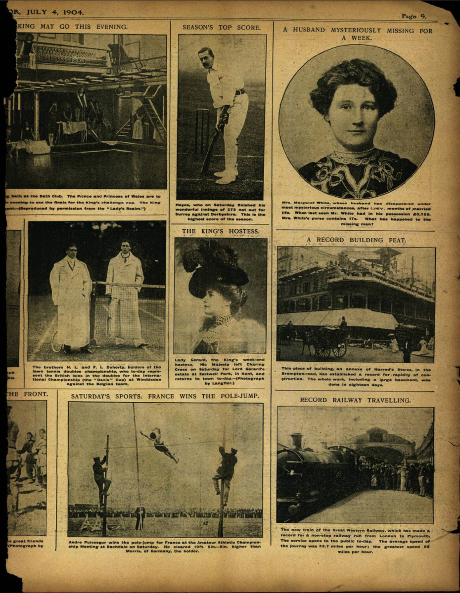 The great selling point of the redesigned Mirror — and the thing that differentiated it from the text-heavy Daily Mail — was its liberal use of photographs and illustrations. Here's a typical double-page spread. /15