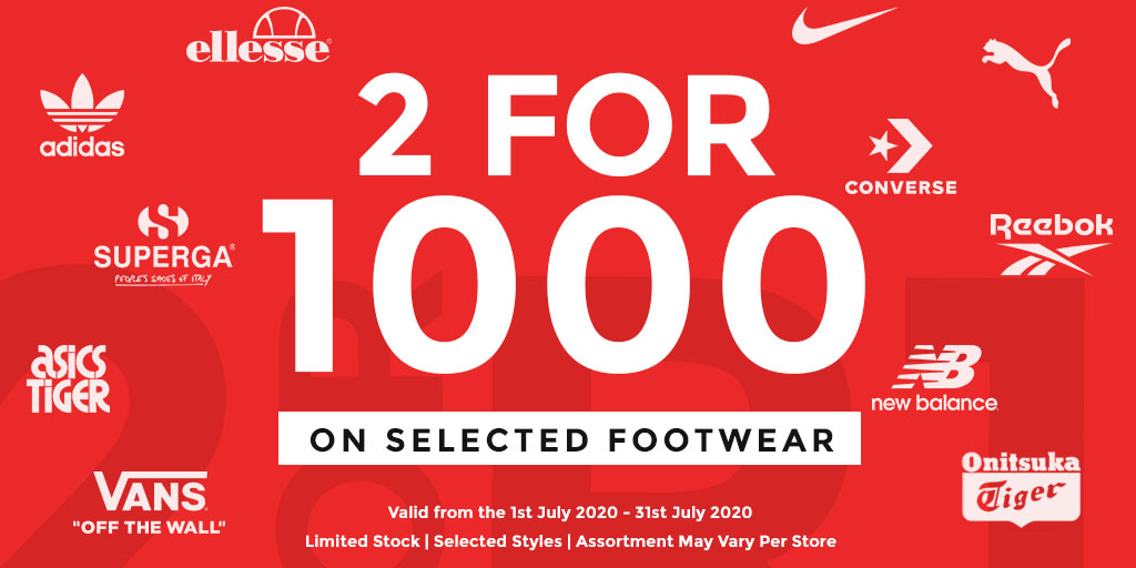 score BIG on SELECTED branded footwear 