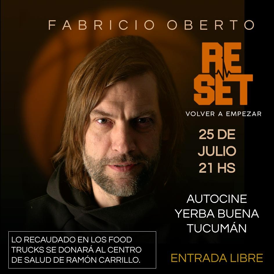 Este sábado 25 de julio, función de Reset a beneficio en el auto cine de Yerba Buena, Tucumán.
<a href="/obricio7/">fabricio oberto</a>