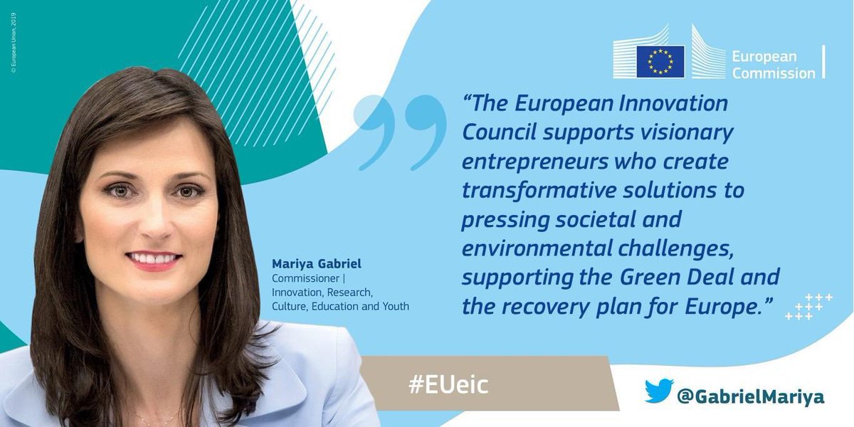 GabrielMariya's tweet photo. #EUeic awards €307m to 64 game-changing start-ups and SMEs contributing to the #EUGreenDeal and the #NextGenerationEU Recovery Plan for Europe.
Happy to see greater numbers of women innovators and geographic spread across Europe! 🇪🇺
👉https://t.co/LxX4loWBqg https://t.co/qsrClYhS60