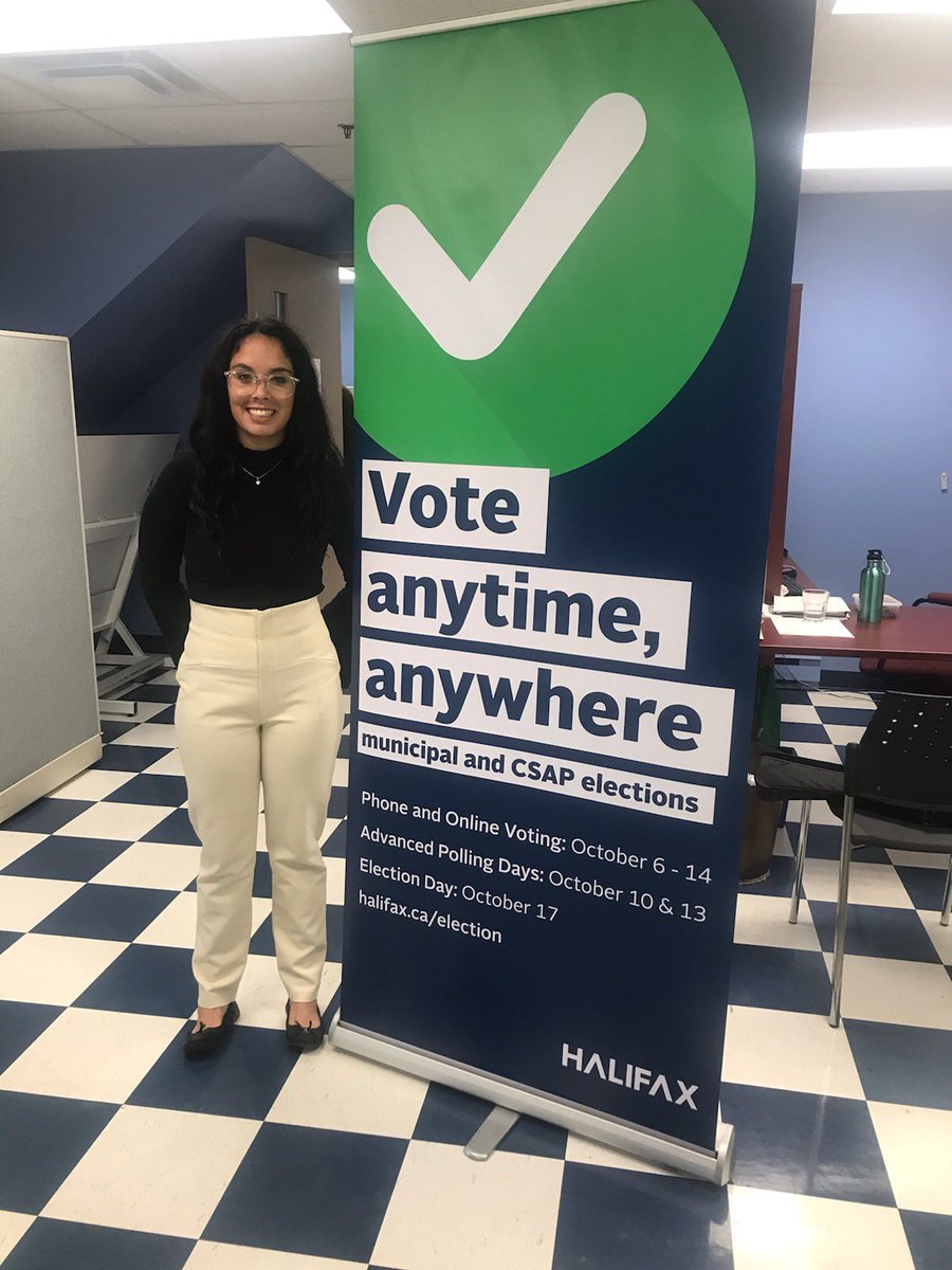 Kayla, our <a href="/MSVU_Halifax/">Mount Saint Vincent University</a> co-op student is looking forward to seeing folks around HRM to promote the upcoming municipal election #hfxvotes2020