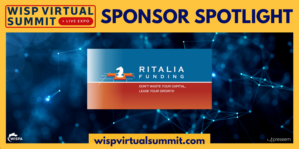 preseem's tweet image. We are pleased to announce that Ritalia Funding is a Gold Sponsor and Exhibitor at the #WISPVirtualSummit!

Reach out to #RitaliaFunding for a code to get 25% off your ticket! Grab your ticket today by going to hubs.ly/H0smXDB0

#WISPVirtualSummit2020