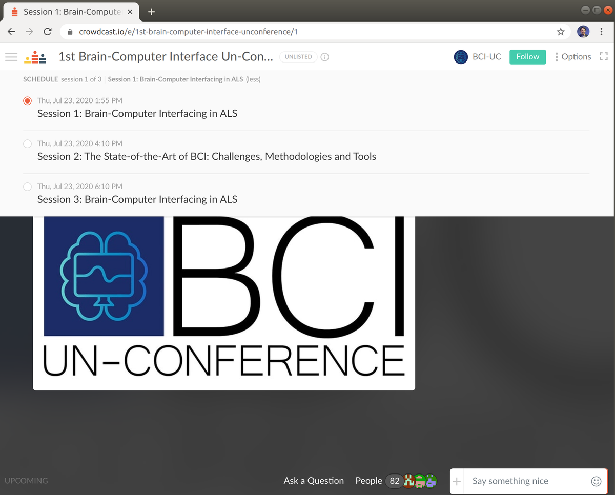 _mxochicale's tweet photo. 🍿getting ready for the 1st Brain-Computer Interface Un-Conference (BCI-UC)!
See the exiting program ahead here: https://t.co/ShabiUMhpk
#BCI #unconference #bciuc #webinar #freeContent https://t.co/bTzw6QXpN8