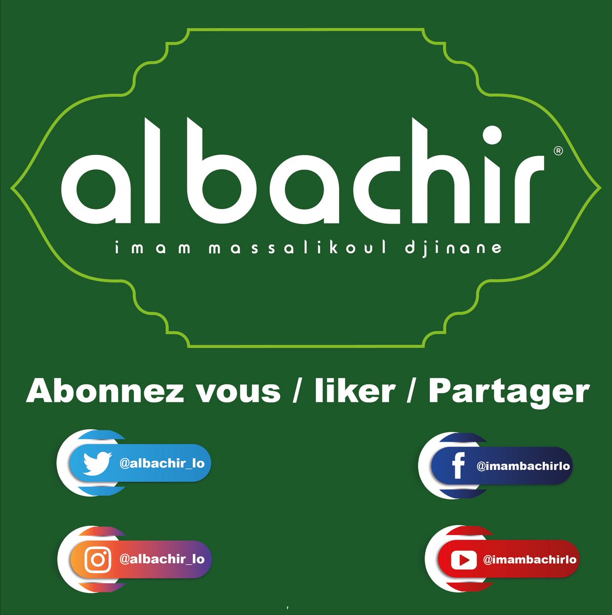 albachir_lo's tweet photo. Restez connecté !.
@xadiimm #albachirlo #senegal #afrique #kebetu #galsen221 #team221 #dakar #mouride #touba #mouridesadikh #islam #mosque https://t.co/pdN0jPgHFc