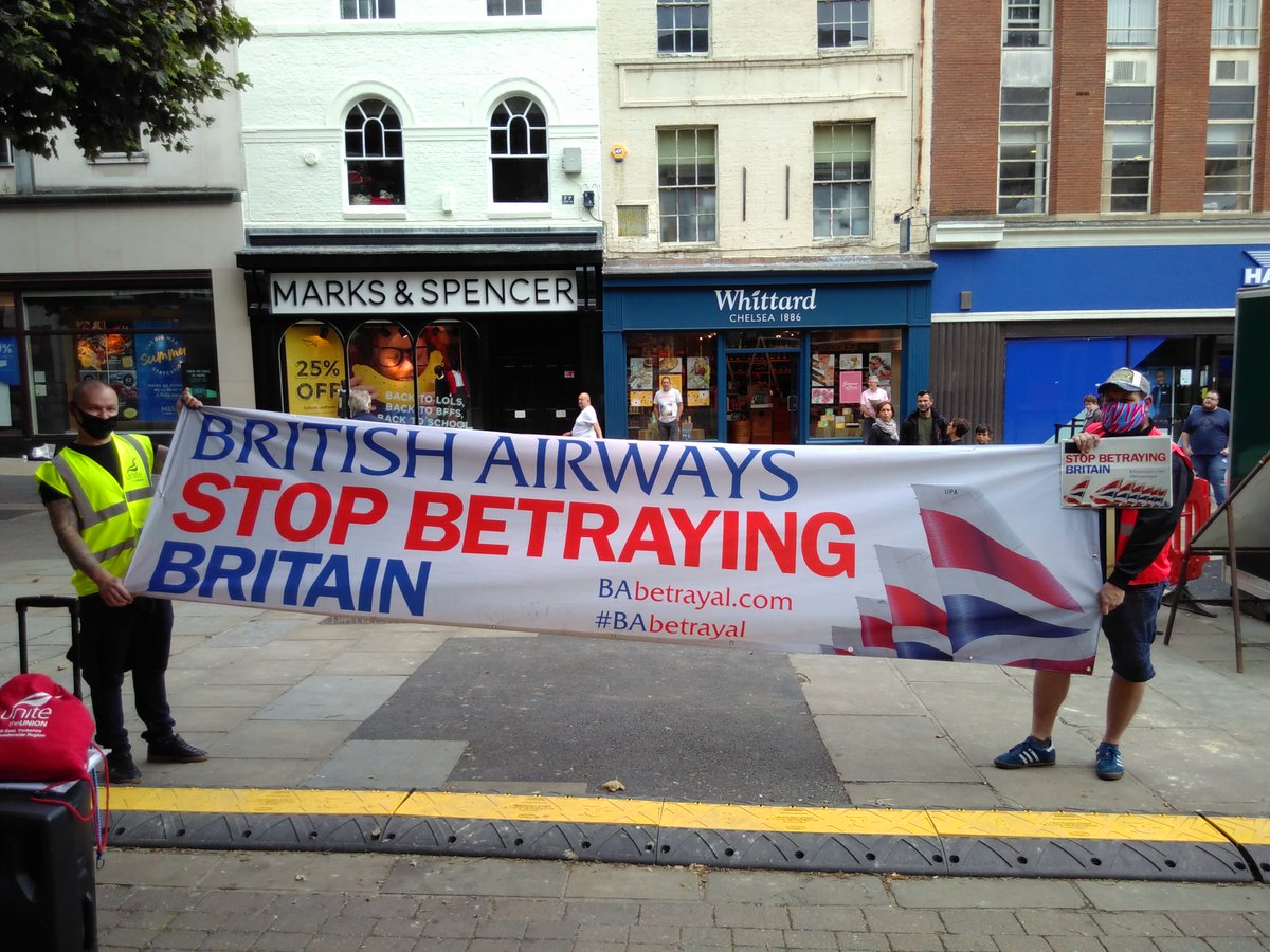 D_J_Myers's tweet photo. Supporting @UnitePolitics campaign in #York today against British Airways corporate greed. Always good to catch up with reps👇👇👇

Sign the petition &amp; get involved https://t.co/Nk8LfBEc27
@BaBetrayal #BABetrayal https://t.co/c2CeY7doZx