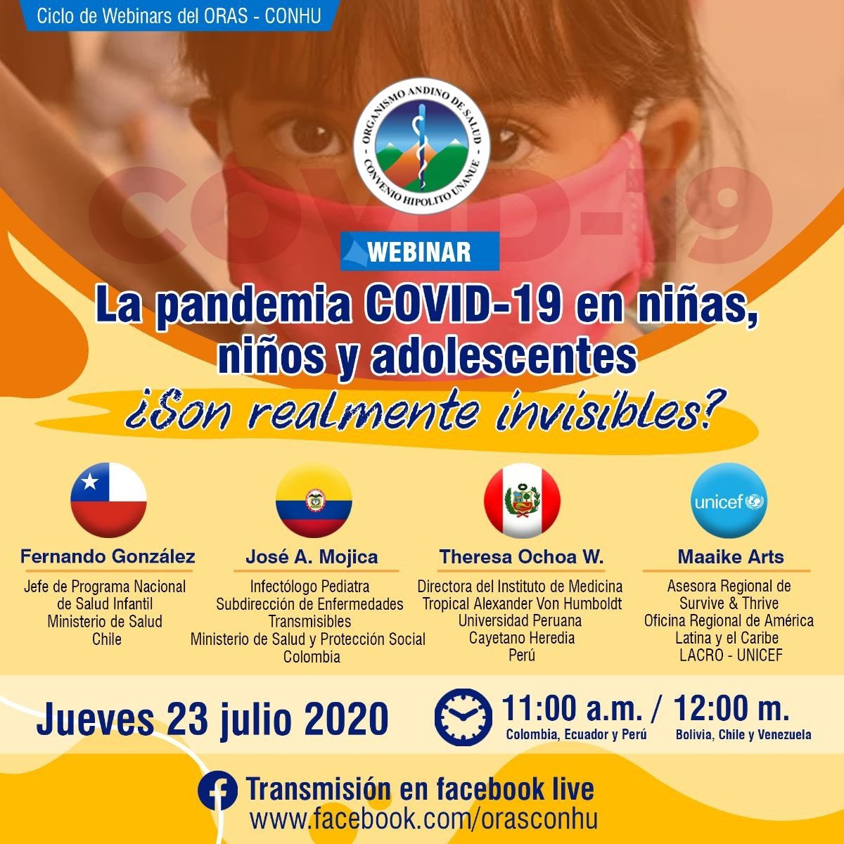 CONÉCTATE 📲 || La Ilustre Municipalidad de San José de Maipo te invita hoy a partir de las 11:00 hrs a ser parte de la charla de actualidad referida al impacto del Covid-19 en niños, niñas y adolescentes.
Ingresa en el siguiente link facebook.com/orasconhu