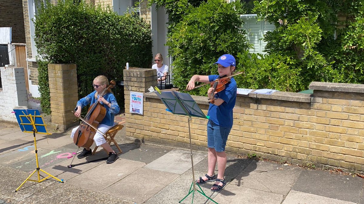 Busking in lockdown - Huge thanks to SLYO sisters Hannah and Alice who have raised £530 for their orchestras, SLYO 2 and SLYO 3. Amazing achievement! #slyo #buskinginlockdown #savemusic