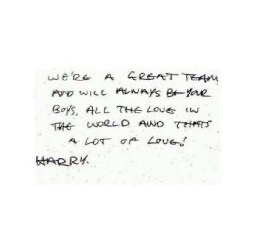 HARRYS NOTE 😭