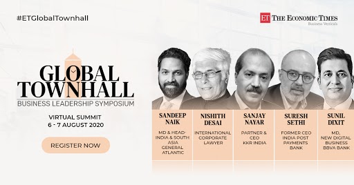 ETBFSI's tweet photo. Thought leaders of the BFSI Industry along with other global business leaders come together at #ETGlobalTownhall, to explore fundings, leveraging green shoot business and more.  

Dates- 6th - 7th Aug 2020

Register- https://t.co/392JOvIVy0 https://t.co/nEC8YbWC3g