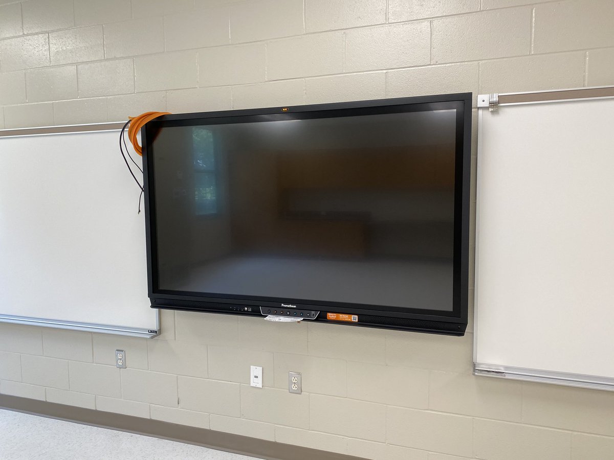 LeeAnnReon's tweet photo. Let the PD begin. 8 new #Promethean ActivPanels installed and ready for this new adventure of a school year to begin. @LearnPromethean #ActivPanel #PEPEducator https://t.co/neE1TN5Yo9