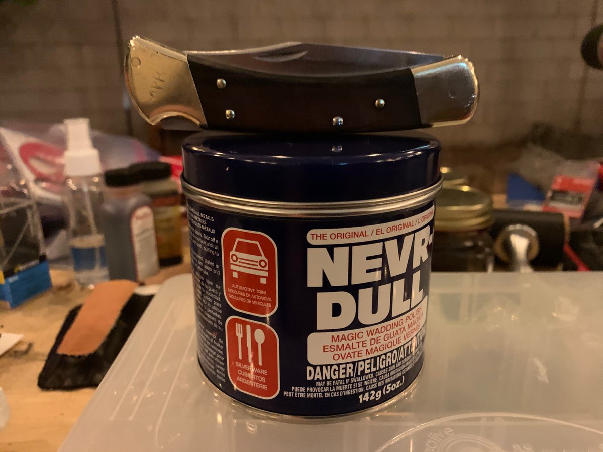 MrPirate64's tweet image. Working on cleaning up a 30 year old Buck Knife and making a new sheath. Bought the knife in the ship's store aboard USS Kinkaid DD965 Destroyer. Buck didn't send me the snap I wanted but it will work. 
#Buckknife #Leather