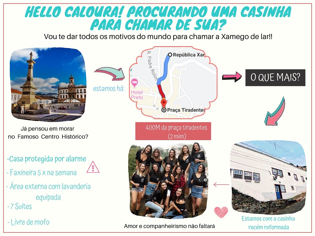 repxamegoop's tweet photo. Passou na UFOP e ainda não tem um lugar pra morar?? VEM PRA XAMEGO, BB! ♥️💙🧡💚💛💜 https://t.co/weYHyJl7q7