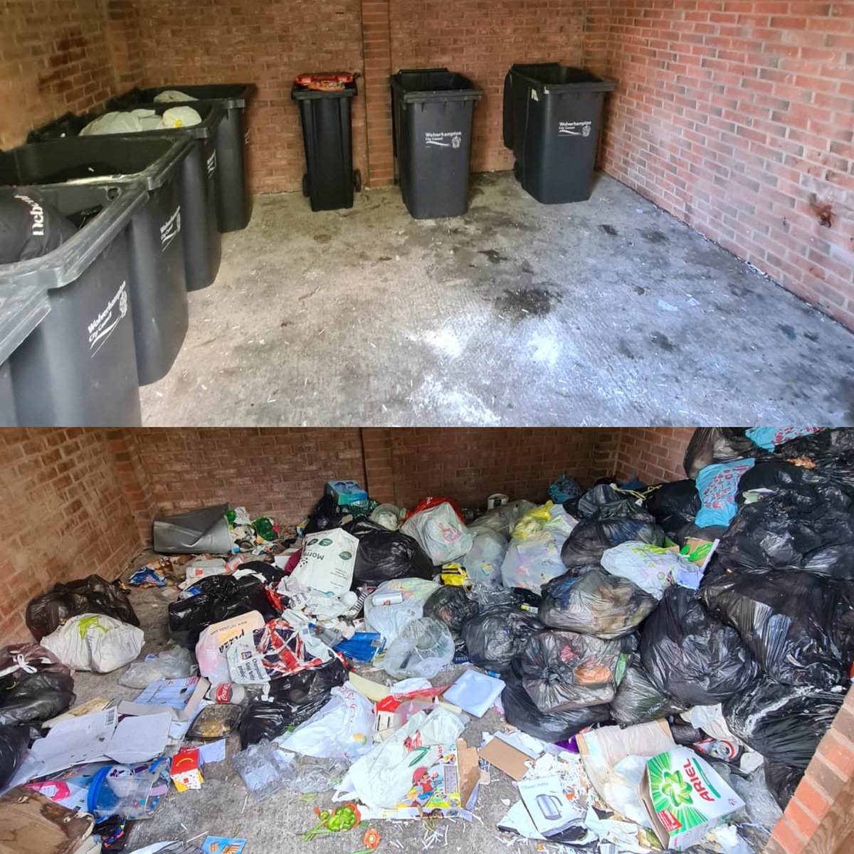 cleaningcentra1's tweet photo. Another day, another before &amp; after❗️
Can you believe that this is the same area?!
Bin clearance done right ✅ 
.
.
.
#afresherlookonhygiene #binstorage #centralcleaningservices #results https://t.co/AjcgD1OdTp