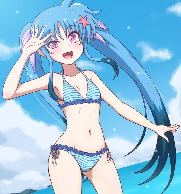 海の日でした、夏レヴィ
#リリカルなのは 