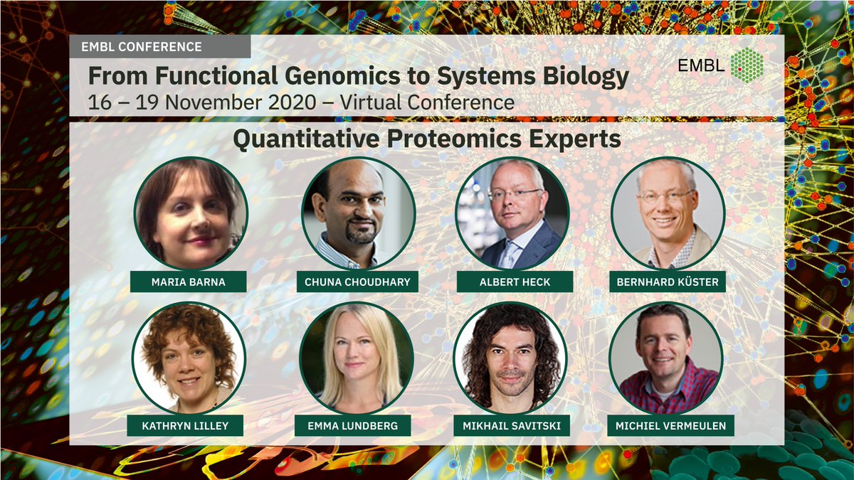 EMBLEvents's tweet photo. Let's discuss #QuantitativeProteomics at #EMBLOmics (4/6)
@mbarnalab, @Stanford
Chuna Ram Choudhary, @uni_copenhagen
@hecklab, @UniUtrecht
Bernhard Küster, @TU_Muenchen
@lilley_ks, @CamBiochem
@Prof_Lundberg, @KTHuniversity
@savitski_lab, @embl
@LabVermeulen, @Radboud_Uni https://t.co/kgJ0HcBtPk