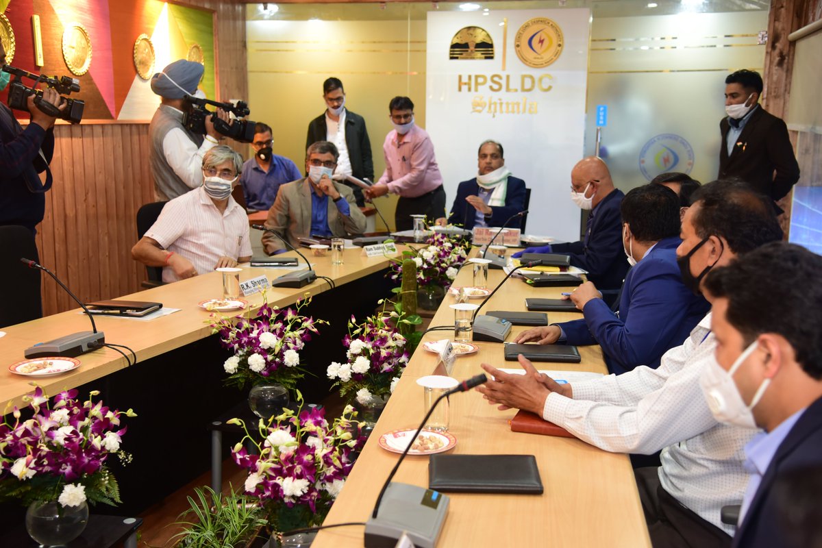 HPSLDCShimla's tweet photo. Sh. Jai Ram Thakur, Hon'ble Chief Minister Launches Virtual Platform for Real Time Power Access and Approvals at HP State Load Despatch Centre, Totu, Shimla on 21st July, 2020. https://t.co/3AdIXQ12lR