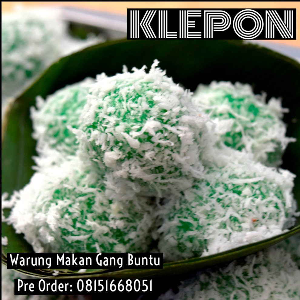 warunggangbuntu's tweet photo. #Klepon
Pre Order
Warung Makan Gang Buntu https://t.co/dkgCDjiYMq