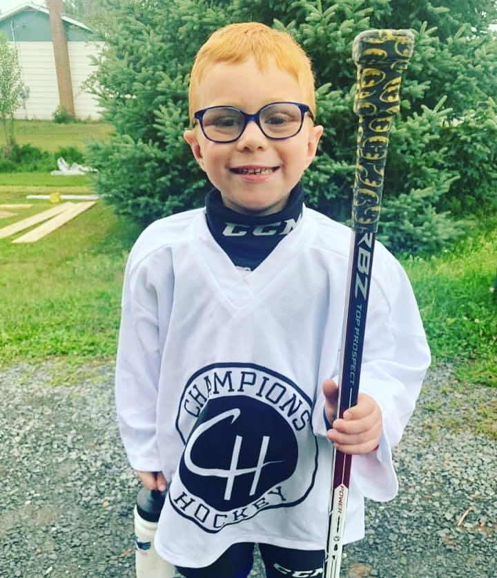 CHCanada's tweet photo. Gotta love a smiling face excited to hit the ice. Great Photo of Greyson before our U7 session this past weekend! Busy night tonight as we are on both ice surfaces at the Grant Harvey all evening as well as our regular morning sessions! #champions #SummerDevelopment #U7 https://t.co/e9tVV5iKNL