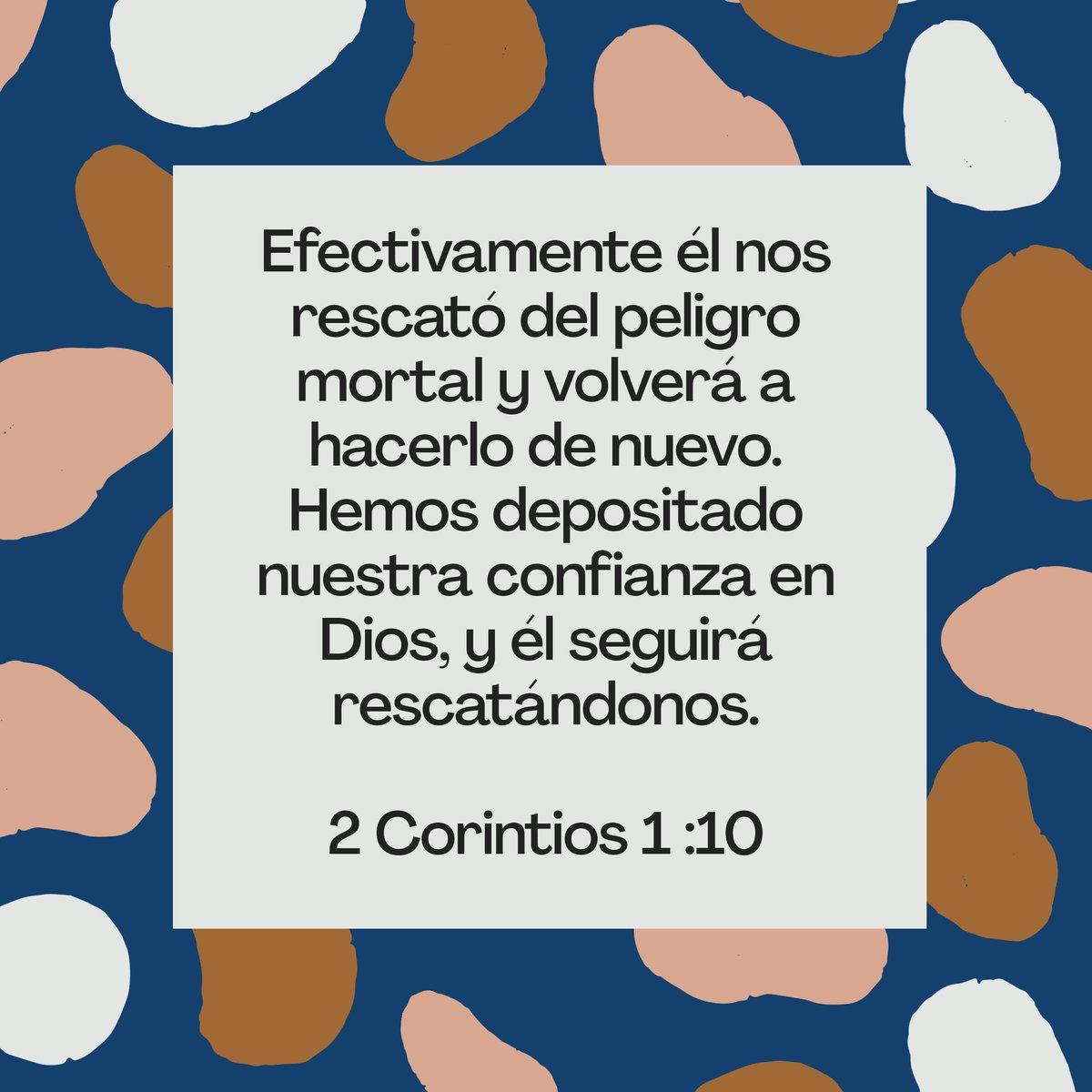 LauraEMejia's tweet photo. Efectivamente él nos rescató del peligro mortal y volverá a hacerlo de nuevo. Hemos depositado nuestra confianza en Dios, y él seguirá rescatándonos. 
2 Corintios 1:10 NTV https://t.co/yR9GvpWrM0