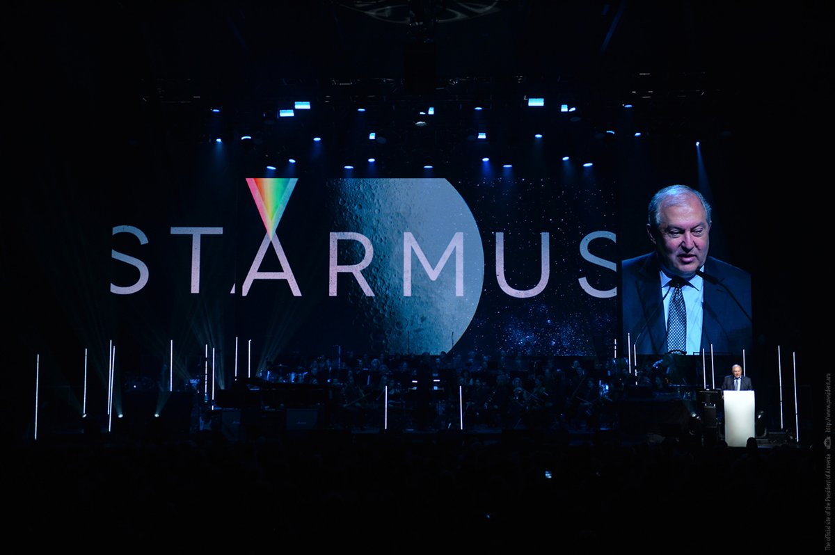 ArmSarkissian's tweet photo. #Starmus VI is coming to #Armenia . 
Inviting everybody to celebrate the power of #Astoronomy, #Science, #Music &amp; #Knowledge in #Yerevan, September 6-11, 2021. https://t.co/PQWmRAkH1N