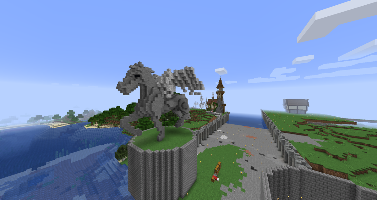 BYeti85's tweet photo. The statue welcoming guests to the docks, still a work in progress!
#Minecraft #MinecraftSurival #MinecraftMonday #Gaming https://t.co/AbvgYsoivr