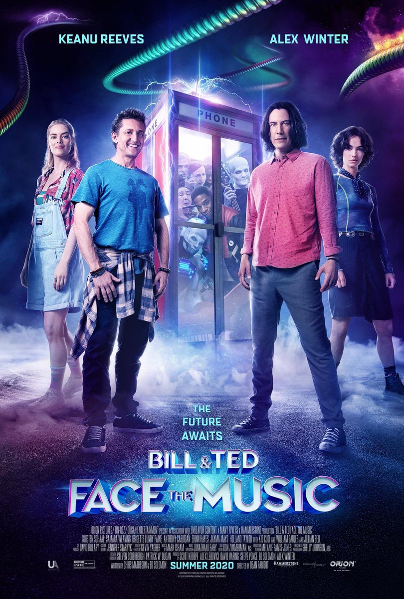 IoMPaul's tweet photo. Yasssss. The Wyld Stallyns are back, and they’ve expanded their act! Behold the new poster for Bill &amp; Ted Face the Music, available On Demand and in select theaters September 1. Watch the all-new trailer now: https://t.co/wKULUNVzPO 🎸⚡️ #BillAndTed3 #FaceTheMusic https://t.co/3PpM8AwRTt