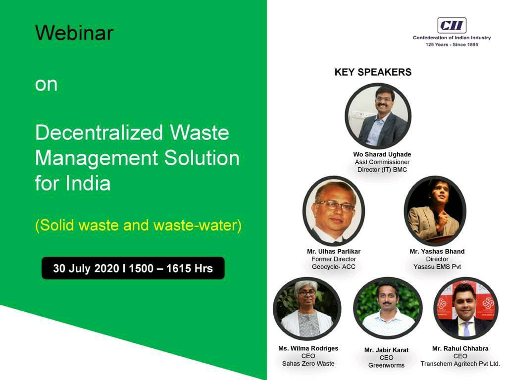 SaahasZeroWaste's tweet photo. We welcome @CIIEvents endorsing decentralised waste systems.

#waste_managenent_solutions
#solid_waste #waste_water https://t.co/gKFGcxiw3V