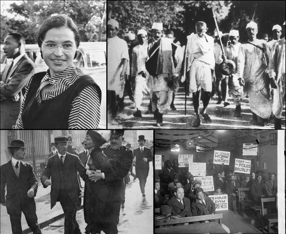 3/6 Is there another way to catalyse change?Civil disobedience or non-violent direct action (NVDA) was instrumental in many great social & political changes of 20th Century They were dangerous dissenters then, but they are history’s heroes now  #DICECON20  #ConEffect1