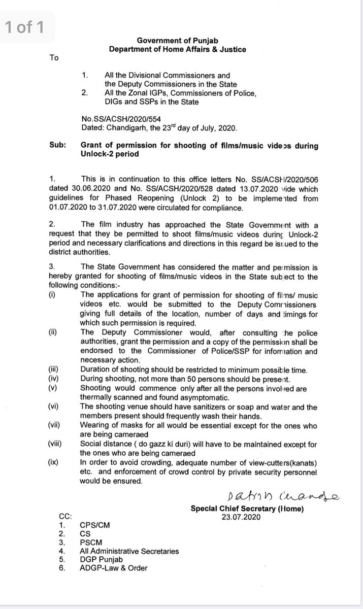 A big thanks to Punjab govt. specially capt.Amrinder Singh ji C M Pb for accepting The request of Punjabi film industry and issuing the guidelines to resume the shootings <a href="/capt_amarinder/">Capt.Amarinder Singh</a> <a href="/Sukhjinder_INC/">Sukhjinder Singh Randhawa</a> <a href="/PunjabGovtIndia/">Government of Punjab</a> <a href="/GurpreetGhuggi/">Gurpreet Ghuggi</a> <a href="/BawaRanjit/">Ranjit Bawa</a> <a href="/CMOPb/">Lucky Singh</a>