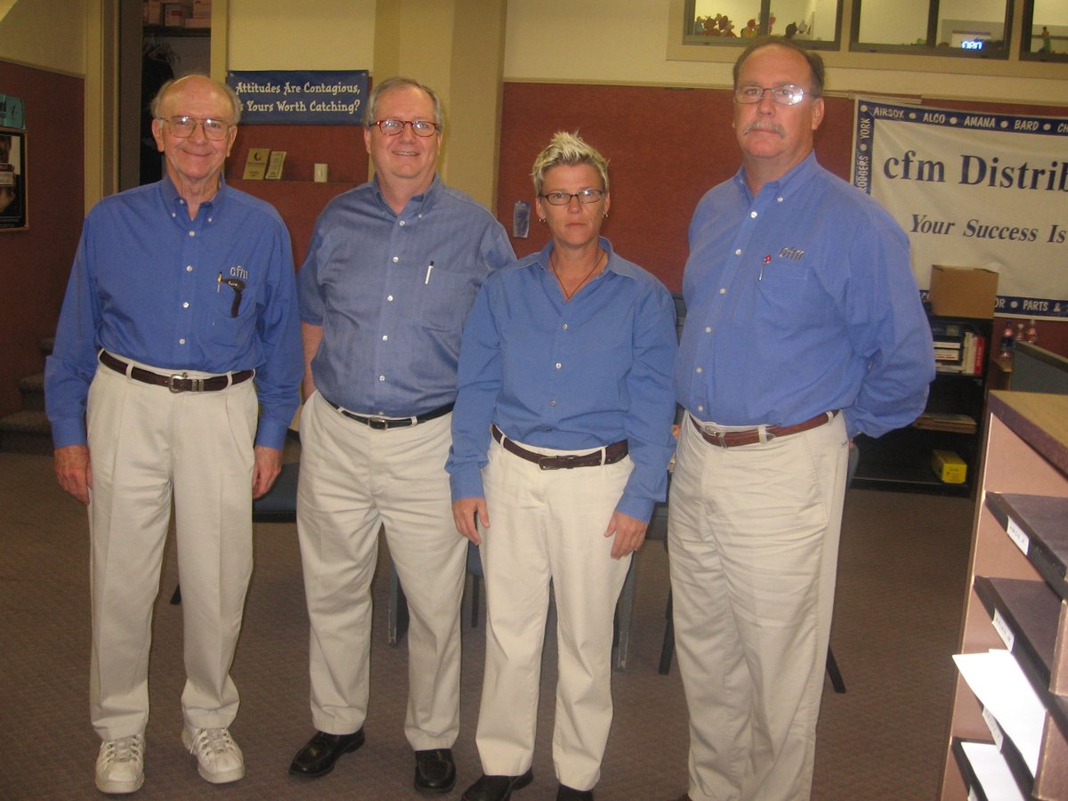 We are headed back to 2007 for this week's Throwback Thursday! 

This one is titled " Great Minds Think Alike".

Keeping it classy in blue &amp; khaki!

#throwbackthursday #employeeowners #cfmdistributors #since1969 #cfmkc #kansascity #kcmo #hvacwholesalesupply #greatmindsthinkalike