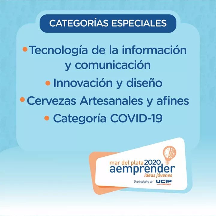 😏TODAVÍA NO SABÉS EN QUÉ CATEGORÍA INSCRIBIRTE DEL #Aemprender?
Te presentamos las #CategoríasEspeciales en las que podés inscribir tu emprendimiento 
El año pasado fueron más de 400 inscriptos y este año queremos ser más!  Ya te sumaste?
Ingresá👉 a ucip.org.ar/aemprender.