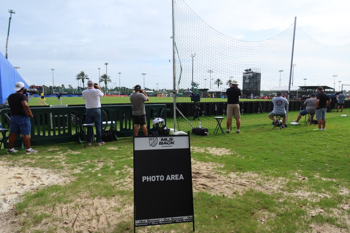 gurusoftravel's tweet photo. Working so you can enjoy!  These sports photographer professionals endure the heat, humidity, and rain to get the perfect shot. With the added social distance and mask requirements, it makes a difficult job a bit more challenging!  #BehindtheScenes @MLS #MLSIsBackTournament https://t.co/4QxLAsf5aT