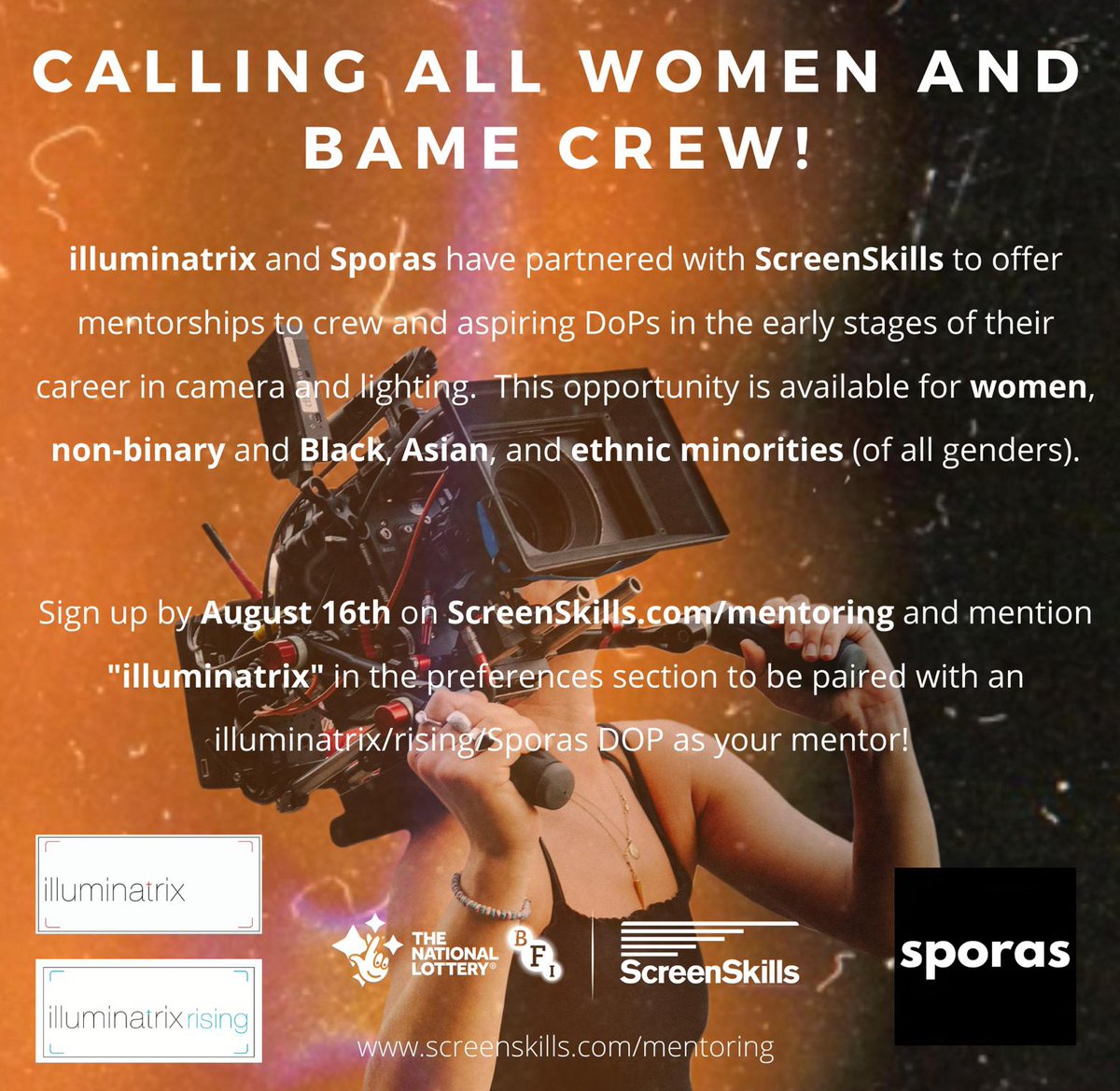DigiOrchard's tweet photo. #DigitalOrchardFoundation Facts: Camera is one of the least diverse departments but @UKScreenSkills mentorships in partnership with @illuminatrixLDN, illuminatrix rising & @sporasco offer opportunity for change.
#ActionNotWords #EqualityInFocus #DiversityInFilm #DiversityInTV https://t.co/0ACFhF6EOt