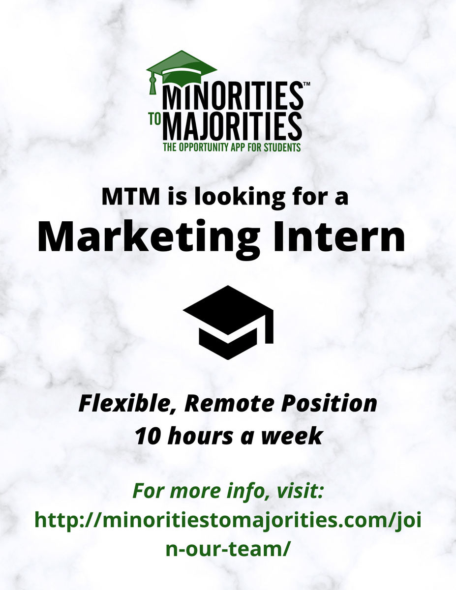 We're hiring! Intern with MTM for the fall semester, and help make a difference in students' lives! #internship #Marketing #StudentsLivesMatters #Diversity
