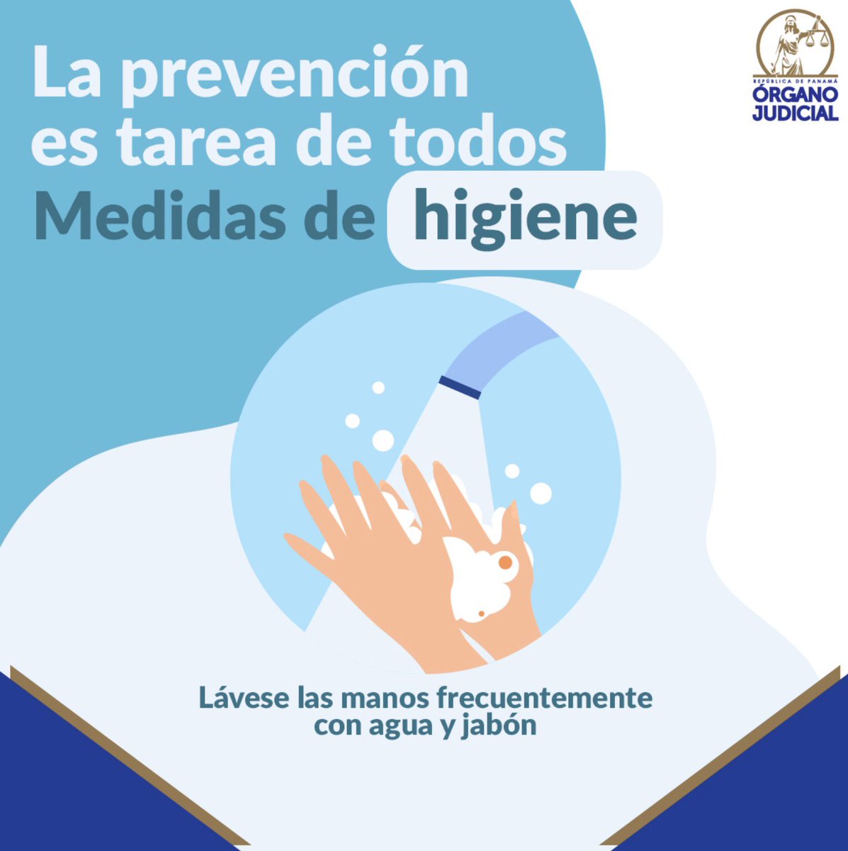 Recuerda lavarte las manos frecuentemente con agua y jabón como medida de prevención ante el #Covid19.