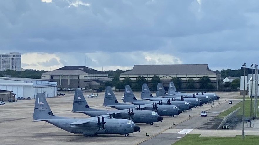 53rdWRS's tweet photo. Storm season is in full swing and our 10 #WC130J #SuperHercules are #ReserveReady to accomplish our aerial reconnaissance weather mission. Shoutout 📣 to all the #maintainers sustaining the fleet.
✈️⛈🌪🌊
#ReserveResilient #ReadyAF #WeatherReady #AMXS @403rdWing @NHC_Atlantic https://t.co/wPDOt7uTVQ
