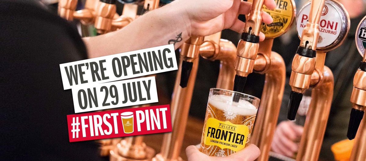 Good news! We’re delighted to announce that we are reopening our doors on 29th July. It’s been a long time since we’ve seen you and we’ve been working hard behind the scenes to ensure a safe, clean and warm welcome #FirstPint #PubsReopening