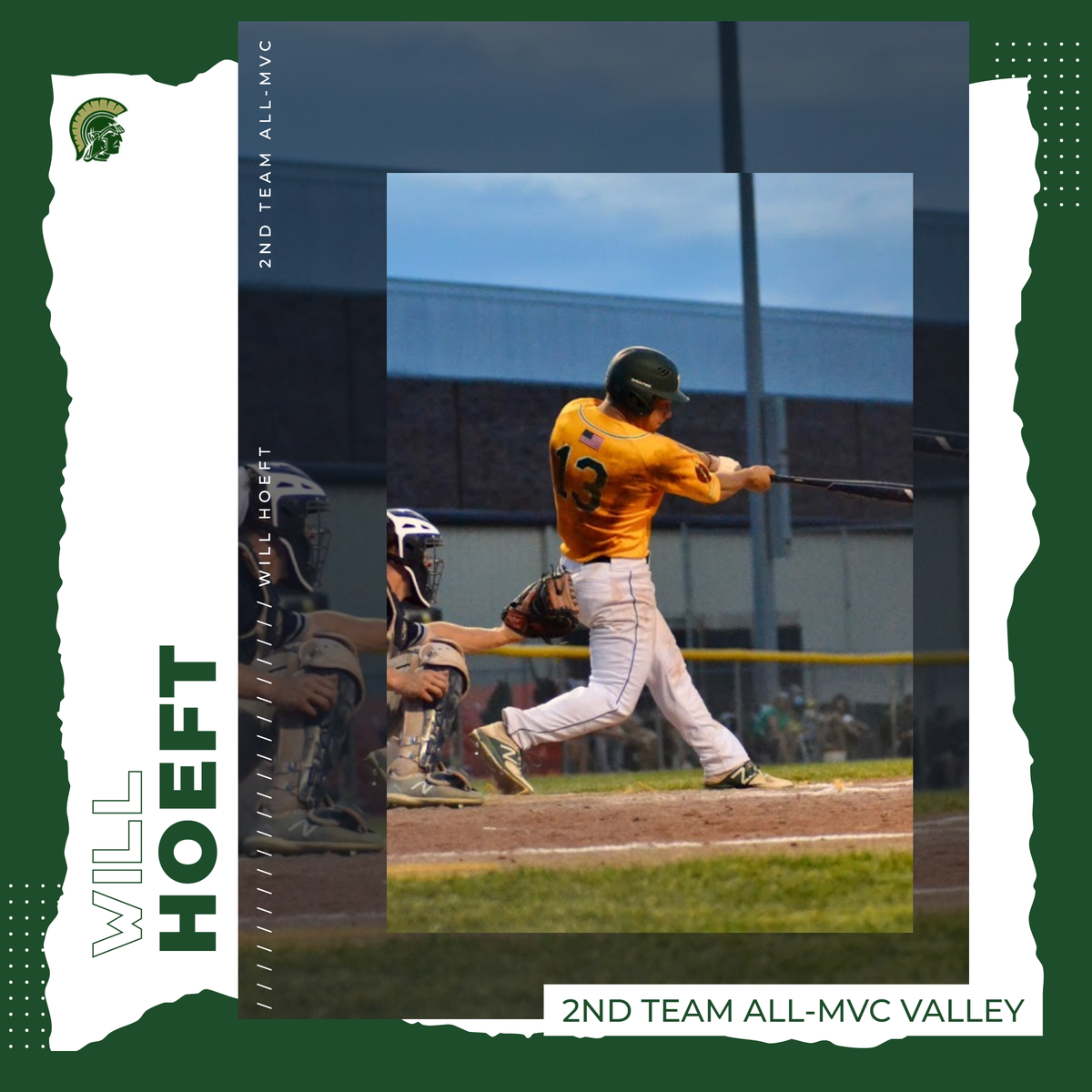 ICWestAthletics's tweet photo. So glad our 2nd team all-MVC selection Will Hoeft came back out this year!  Batted .373 and played 3rd base like he never missed a day! @ICWestBaseball https://t.co/vPVsNp95wc