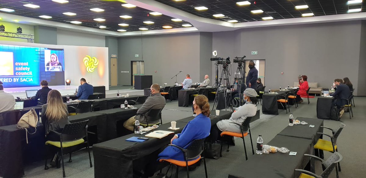 ScanDisplay's tweet photo. The #ScanTeam built exhibition stands designed for social distancing at yesterday’s five-city Proof of Concept Conference hosted by @SAACIofficial on behalf of @saeventscouncil. The conference showed how events can be run in a safe and effective way, subject to regulations. https://t.co/bXdZWslZjT