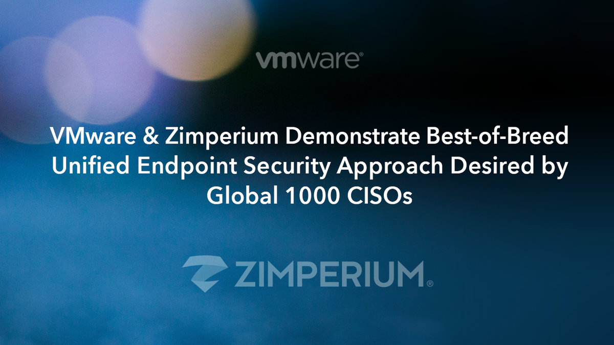 Zimperium's tweet photo. With years of successfully protecting enterprises around the world together, @WorkspaceONE and @ZIMPERIUM help organizations protect both traditional and mobile endpoints. https://t.co/YLViMf5PwB #unifiedendpointsecurity #Cybersecurity #infosec #mobilesecurity #mobile https://t.co/f4sZpHN64q