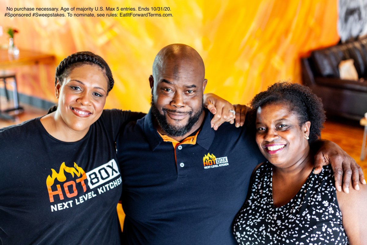Our first nomination for @discover’s #EatItForward program is Hot Box Next Level Kitchen by <a href="/ChefMGBowling/">Chef Michael Bowling</a>. Nominate your favorite Black-owned restaurants for their chance to get $25k! #Sponsored See rules: bit.ly/2Z1KRnC