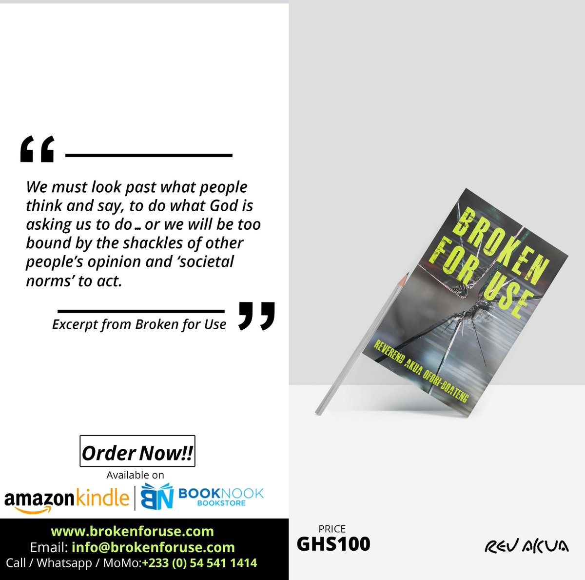 rev_akua's tweet photo. Visit https://t.co/8e3kOmGDt6 and https://t.co/sutCnSJ4D2 and grab a copy
Purchase on Amazon:https://t.co/j41C9XKOsb
You can also get a copy at Book nook Bookstore
#BrokenForUse
#RevAkua #MuchAnticipated #somethingnew #somethingbigishere #anewDawnIsHere #imancipateamind, https://t.co/wXGoJb8Biv