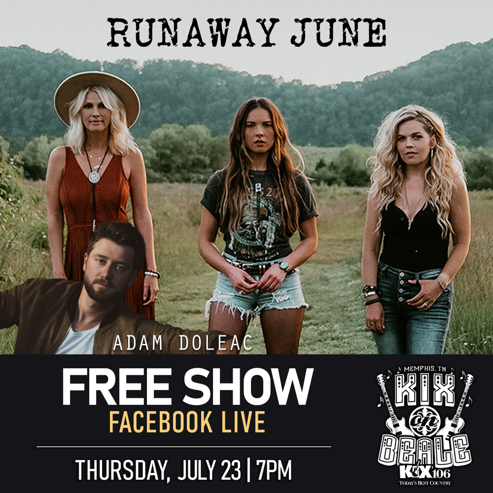 KIX106's tweet photo. It's Thursday, so you know what that means... another great #KIXOnBeale, Concert On Your Couch! 🎶🎵
📣 Tonight, we have performances lined up from @runawayjune and @AdamDoleacMusic. The show starts at 7pm on our FB page. https://t.co/0yHoAO1vpF