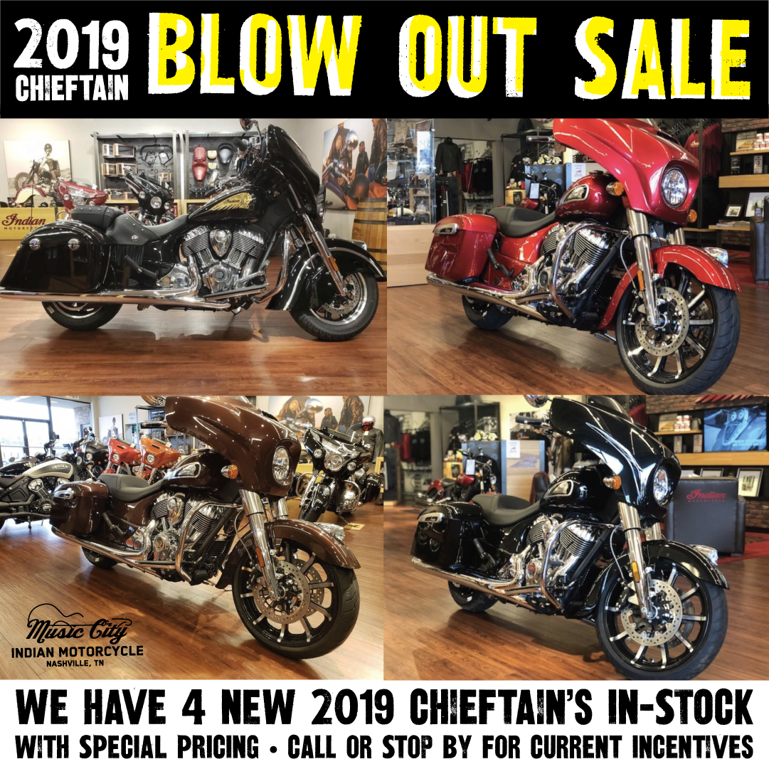 MusicCityIndian's tweet photo. 2019 Chieftain Blow Out Sale! @musiccityindianmotorcycle #nashville #musiccity #nashvilletn #indianmotorcycle https://t.co/mDJRCekoSt https://t.co/pK1Q7wnqqE