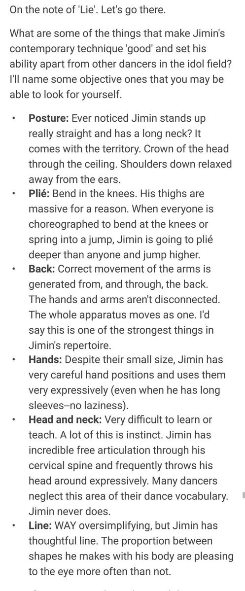 pjm_jm13's tweet photo. A classically trained dancer praised and explained Jimin's beautiful contemporary skills and techniques in "Lie"🔥
#JIMIN https://t.co/R1qcZGhAfM
